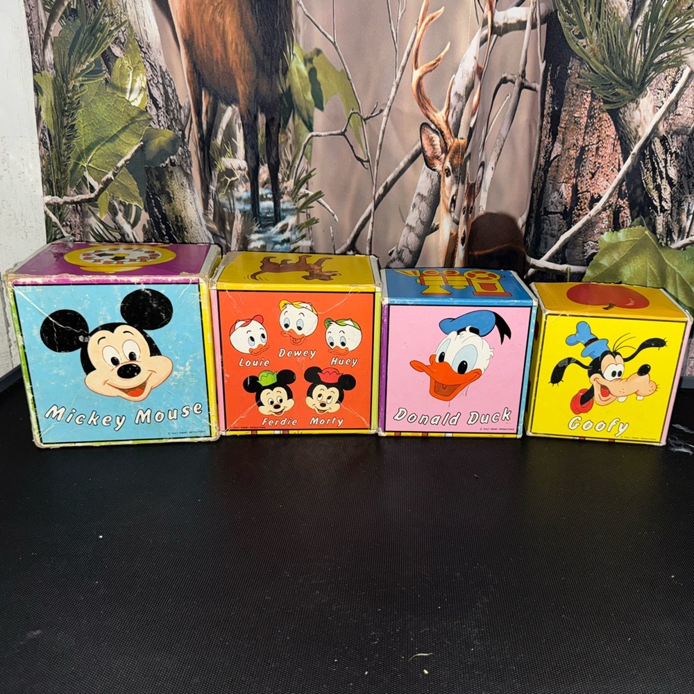 Walt Disney Vintage Stacking Nesting Character Blocks
